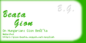 beata gion business card